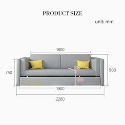 Rackhams SB142 Two Seater Sofa Bed, Kid Bunk Bed - Greyish Brown - thumbnail 5