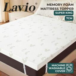 Rackhams Mattress Topper Memory Foam Super King Dual Layer Pressure Relief Washable - thumbnail 2