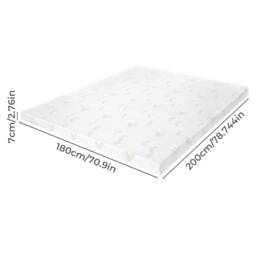 Rackhams Mattress Topper Memory Foam Super King Dual Layer Pressure Relief Washable - thumbnail 3