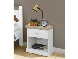 Rackhams LOFT24 Binz Nightstand White Honey Oak - White - thumbnail 3