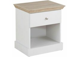 Rackhams LOFT24 Binz Nightstand White Honey Oak - White - thumbnail 1