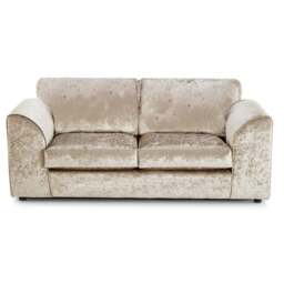 Rackhams Crystal Crushed Velvet 3 Seater Sofa Full Back - Silver - thumbnail 2