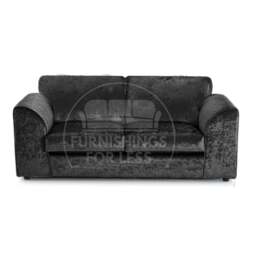 Rackhams Crystal Crushed Velvet 3 Seater Sofa Full Back - Silver - thumbnail 6