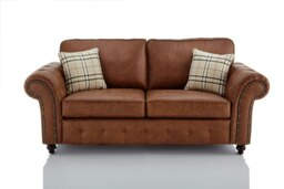 Rackhams Oakland Suede Sofa 3+2 Seater Fabric Sofa in Tan Brown - 3 Seater & 2 Seater Set - thumbnail 6