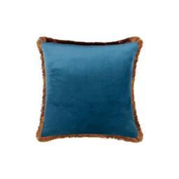 Rackhams Nature Woodlands Jacquard Floral Cushion Cover - Navy - 55cm x 55cm - Navy - 100% Polyester - thumbnail 3