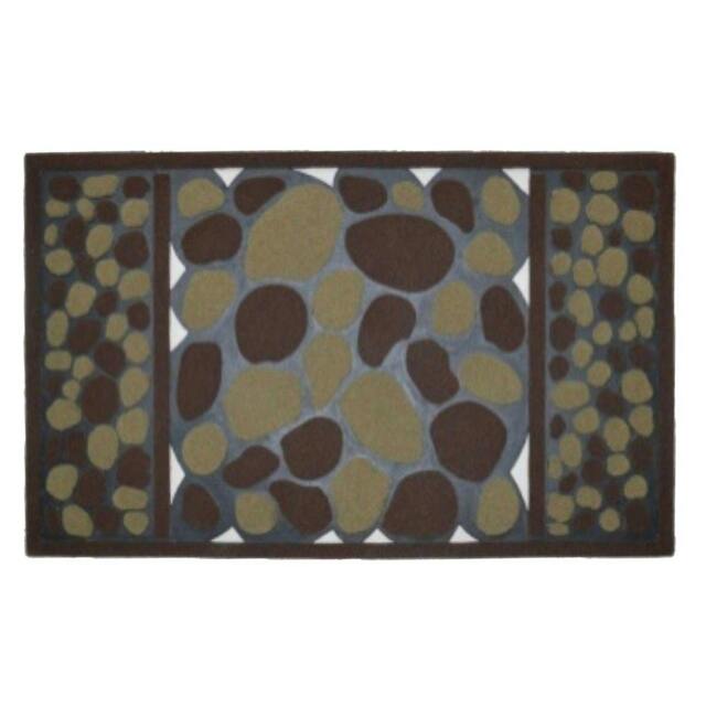 Rackhams Stoney Flock Mat - Brown - One Size - Brown - 50% Rubber/50% Nylon