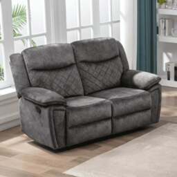 Rackhams Brianna Plush Fabric Reclining 2 Seater Sofa - thumbnail 1