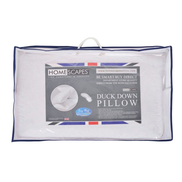 Rackhams White Duck Down Pillow - image 1