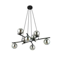 Rackhams ESSA Pendant lamp 8 x E14 Black with Graphite Shade - thumbnail 3
