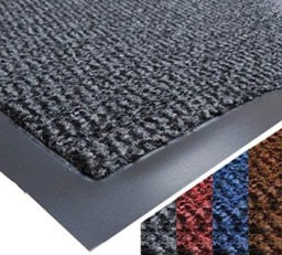 Rackhams Dirt Stopper Entry Door Mat - Heavy Duty Non-Slip Entrance Rug, Shoes Scraper, Hypoallergenic, Super Absorbent Carpet for Indoor and Outdoor - Grey / Black - 40cm x 60cm - thumbnail 6