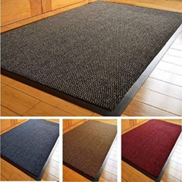 Rackhams Dirt Stopper Entry Door Mat - Heavy Duty Non-Slip Entrance Rug, Shoes Scraper, Hypoallergenic, Super Absorbent Carpet for Indoor and Outdoor - Grey / Black - 40cm x 60cm - thumbnail 2