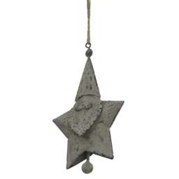 Rackhams Rustic Santa Christmas Hanging Decoration - White/Red - White/Red - 14cm x 2cm x 9cm - 100% Mixed - thumbnail 2