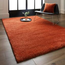 Rackhams Atlas Orange Shaggy Rug - 120x170cm - thumbnail 2