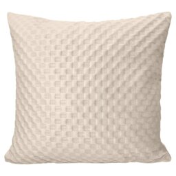 Rackhams 3D Embossed Checkered Plain Cushion - 43cm x 43cm - Grey - thumbnail 2