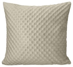 Rackhams 3D Embossed Checkered Plain Cushion - 43cm x 43cm - Grey - thumbnail 3