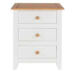 Rackhams Capri 3-Drawer Bedside Cabinet - thumbnail 1