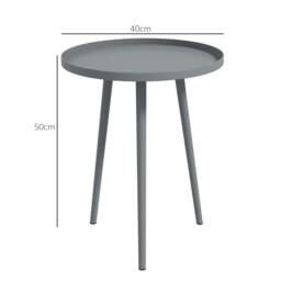 Rackhams Round Garden Coffee Table, Outdoor Side Table with Rounded Edge - thumbnail 3