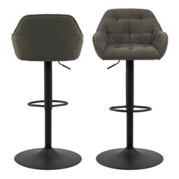 Rackhams Brooke Swivel Bar Stool with Height Adjustable Function in Taupe Set of 2 - 1 - thumbnail 2