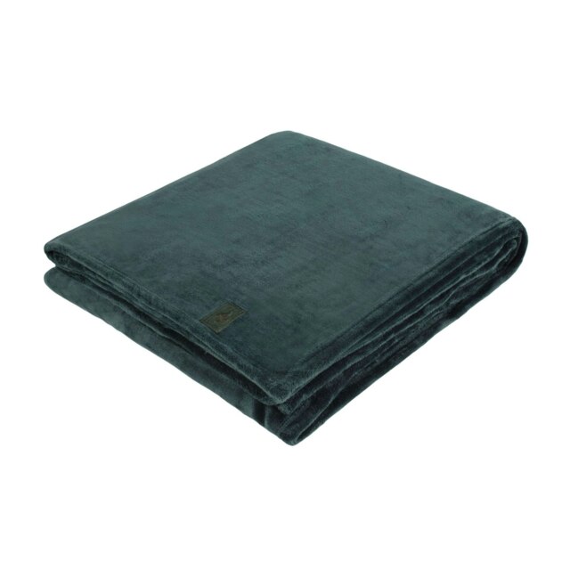 Rackhams Extra Soft Warm Large Luxury Thermal Fleece Throw Blanket - 180 x 200 cm - One Size - Emerald - image 1