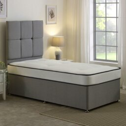 Rackhams Damask EasyClean Double Life Dual Sided Tufted Mattress - White - 1 - 2ft6 Small Single Mattress (75cm x 190cm) - thumbnail 3