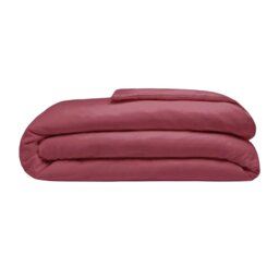 Rackhams Brushed Cotton Duvet Cover - Red - Superking - Red - 100% Cotton - thumbnail 2