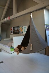 Rackhams Bebo Hanging Chair - Taupe - thumbnail 3