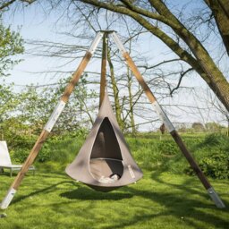 Rackhams Bebo Hanging Chair - Taupe - thumbnail 5
