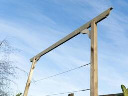 Rackhams Screen Pergola, Plant Climbing Arbour - Longhorn Sculpted Brace - Natural (Light Green) - One Row Kit - 2.4m - thumbnail 3