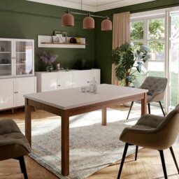 Rackhams Wensley Dining Table in Light Grey and Oak - Brown - No - Gey - thumbnail 5