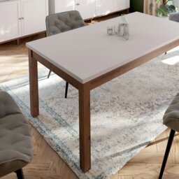 Rackhams Wensley Dining Table in Light Grey and Oak - Brown - No - Gey - thumbnail 6