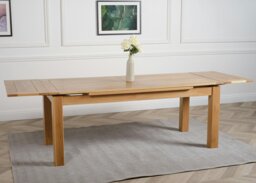 Rackhams Richmond Large Oak Extending Dining Table with Lola Fabric Chairs - 6 chairs - Black - thumbnail 6