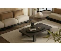 Rackhams Dolmen Aspen Centre Table: Contemporary Celestial Design with Premium Oak - thumbnail 3