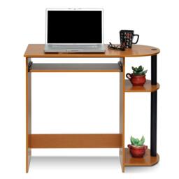 Rackhams BK Easy Assembly Computer Desk, Light Cherry Crafted for Practical Use and Stylish Living Spaces - 14098R1LC - thumbnail 3