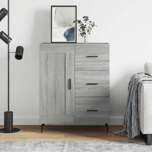 Rackhams Sideboard Grey Sonoma 69.5x34x90 cm Engineered Wood
