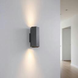 Rackhams 10 Watt Black Hexagonal Up and Down Indoor Wall Light