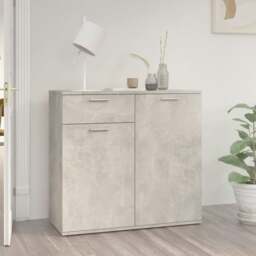 Rackhams Sideboard Concrete Grey 80x36x75 cm Engineered Wood - Grey - Engineered wood