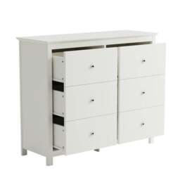 Rackhams Nairn 3 + 3 Wide Chest of Drawers - White - thumbnail 6