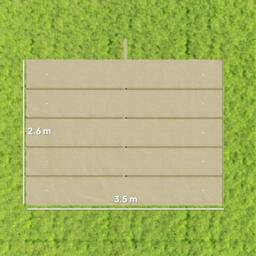 Rackhams Retractable Pergola Cover, 3.5 x 2.6 m Replacement Canopy Fabric for 4 x 3 m Frame, Roof Top Only, Beige - thumbnail 3