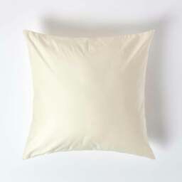 Rackhams Premium 1000 TC Egyptian Cotton Sateen Weave Pillowcase, European Size - Cream - 60 x 60 cm - thumbnail 1