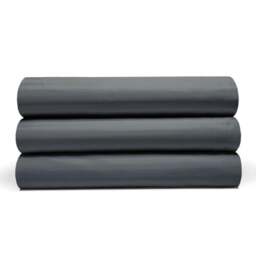 Rackhams Hotel Stripe Flat Sheet - Charcoal - Charcoal - Superking - 100% Cotton - thumbnail 1