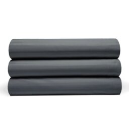 Rackhams Hotel Stripe Flat Sheet - Charcoal - Charcoal - Superking - 100% Cotton - thumbnail 2