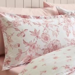 Rackhams Mirabelle Floral Reversible Duvet Cover Set Pink - King - Pink - thumbnail 3