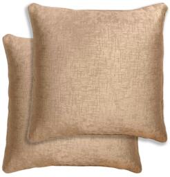 Rackhams Pair of Vogue Textured Double Sided Zip Opening Piped Edge Cushion Covers - 43x43cm - Cases Only - Grey - thumbnail 3