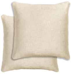 Rackhams Pair of Vogue Textured Double Sided Zip Opening Piped Edge Cushion Covers - 43x43cm - Cases Only - Grey - thumbnail 2