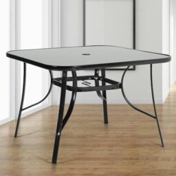 Rackhams 80/105cm Wide Square Garden Table Patio Outdoor Dining Table Coffee Bistro Table - W 80 x L 80 x H 72 cm - thumbnail 6