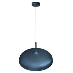 Rackhams Lincoln Blue 45CM Pendant Lamp Stylish Hand Made Scandi Style Lamp With A Golden Finish To The Shade Interior 1XE27 - thumbnail 5