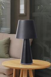 Rackhams Nordic-style Rechargeable Dimmable Table Lamp Night Light - Black - One Size - thumbnail 3