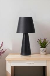 Rackhams Nordic-style Rechargeable Dimmable Table Lamp Night Light - Black - One Size - thumbnail 1