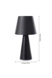 Rackhams Nordic-style Rechargeable Dimmable Table Lamp Night Light - Black - One Size - thumbnail 5
