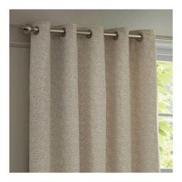 Rackhams New Galaxy Chenille Eyelet Curtains - Ivory - 168cm x 137cm - Ivory - 100% Polyester - thumbnail 3